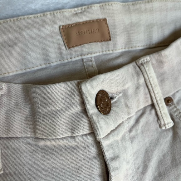 Mother Jeans Sz 25 The Looker Crop Sexy Just Walked Into Town Blush Denim White - Picture 4 of 16
